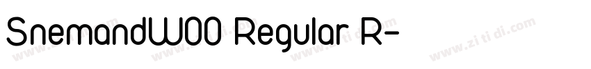 SnemandW00 Regular R字体转换